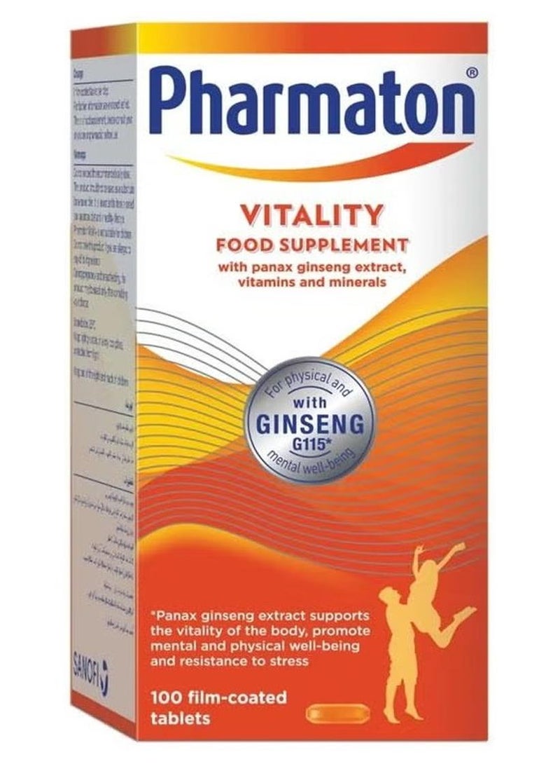 مكمل غذائي للحيوية - ١٠٠ قرص | فيتامينات متعددة، جينسنغ G١١٥، ومعادن للطاقة والتركيز ودعم المناعة