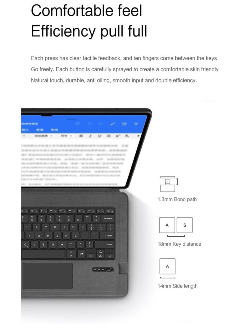 General Keyboard Case Compatible with Samsung Galaxy Tab S9 Ultra 14.6 Inch,Multi-View Stand, Smart Keyboard Case with Trackpad and Mouse  - Image 5