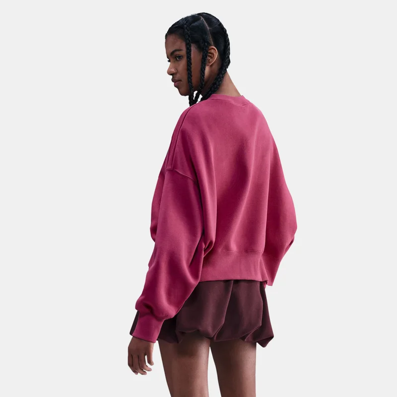 Nike Pink Women's Sportswear Phoenix Fleece Sweatshirt for Women | Best Price UAE