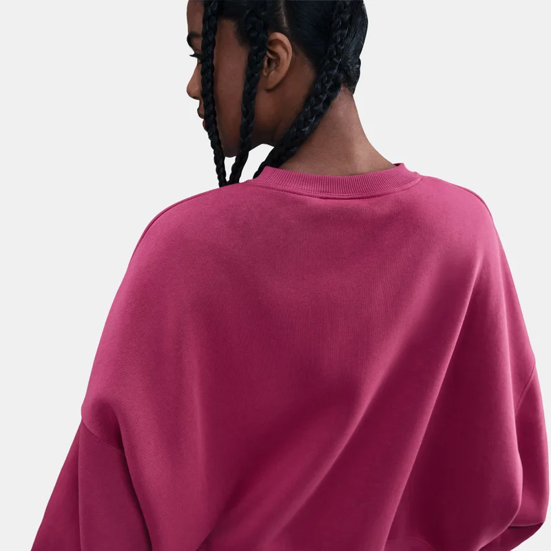 Nike Pink Women's Sportswear Phoenix Fleece Sweatshirt for Women | Best Price UAE