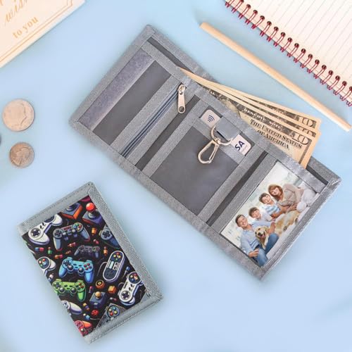 Lamiza Kids Wallet for Boys & Girls w/Coin Pocket, Video Game Toddler Wallet for Ages 4-12, Perfect for Christmas/Birthday Gifts - Image 2