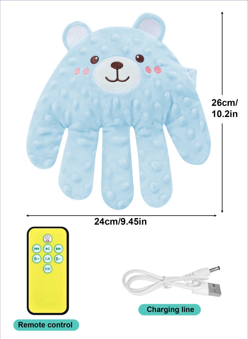 URbazaar Baby Soothing Palm, Baby Patter for Sleep, Startle Prevention Cartoon Animal Baby Pillow, Electric Baby Soothing Palm with Remote Control, for Newborns Baby Girl Baby Boy - Image 2