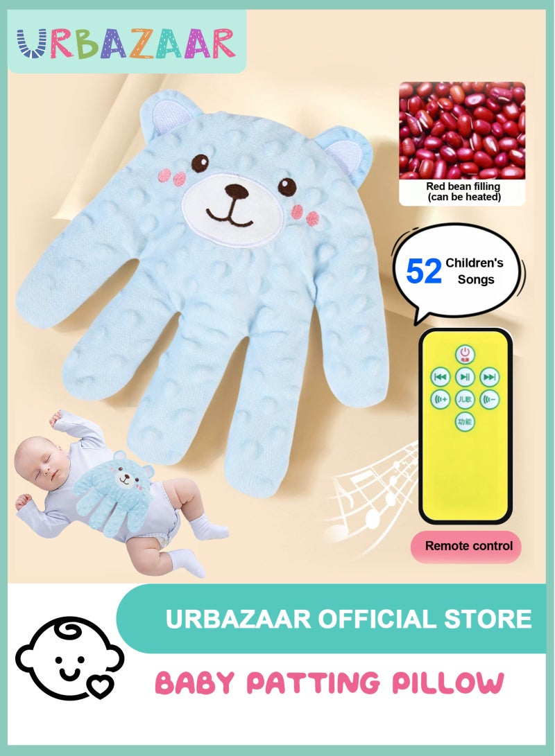 URbazaar Baby Soothing Palm, Baby Patter for Sleep, Startle Prevention Cartoon Animal Baby Pillow, Electric Baby Soothing Palm with Remote Control, for Newborns Baby Girl Baby Boy - Image 1