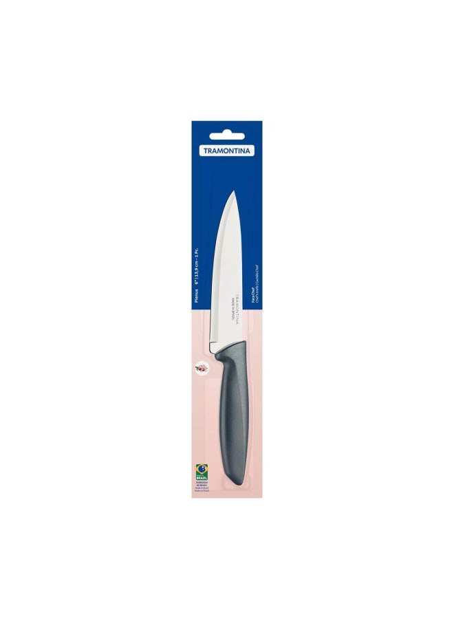 TRAMONTINA TRAMONTINA Plenus Chef Knife – 6-Inch Stainless Steel Blade – Gray Handle – Sharp, Ergonomic & Versatile for All Cooking Needs  - Image 4