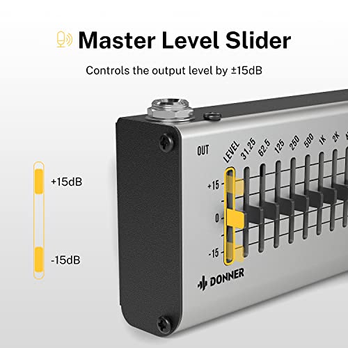 Donner EQ Pedal, 10 Band Equalizer Pedal, EQ Seeker for Guitar and Bass True Bypass - Image 2