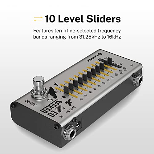 Donner EQ Pedal, 10 Band Equalizer Pedal, EQ Seeker for Guitar and Bass True Bypass - Image 4