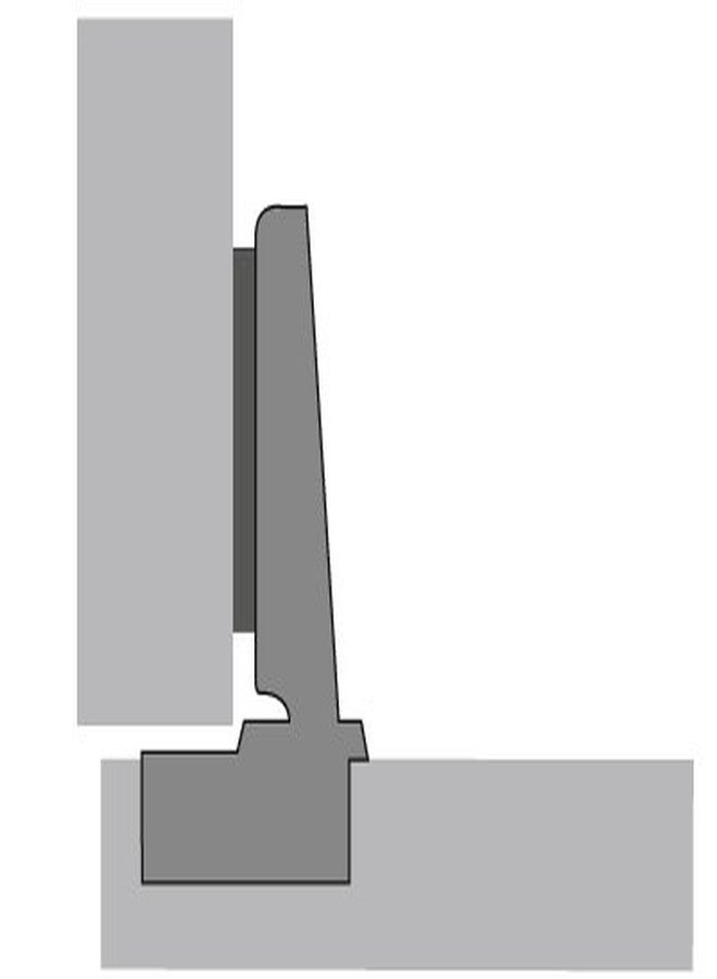 Hettich Euro Concealed Cabinet Hinge, Full Overlay, 110 Degree Opening, Nickel - Image 2