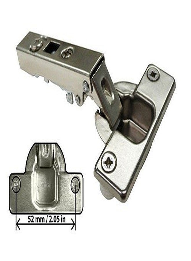 Hettich Euro Concealed Cabinet Hinge, Full Overlay, 110 Degree Opening, Nickel - Image 1