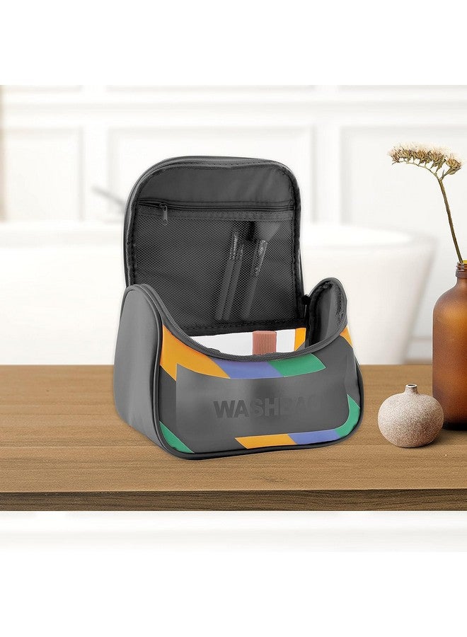 House of Quirk Travel Toiletry Bag for Women, Waterproof Cosmetic Wash Bag with Handy Handle, Large Capacity Makeup Cosmetic Bag (Black) - Image 3