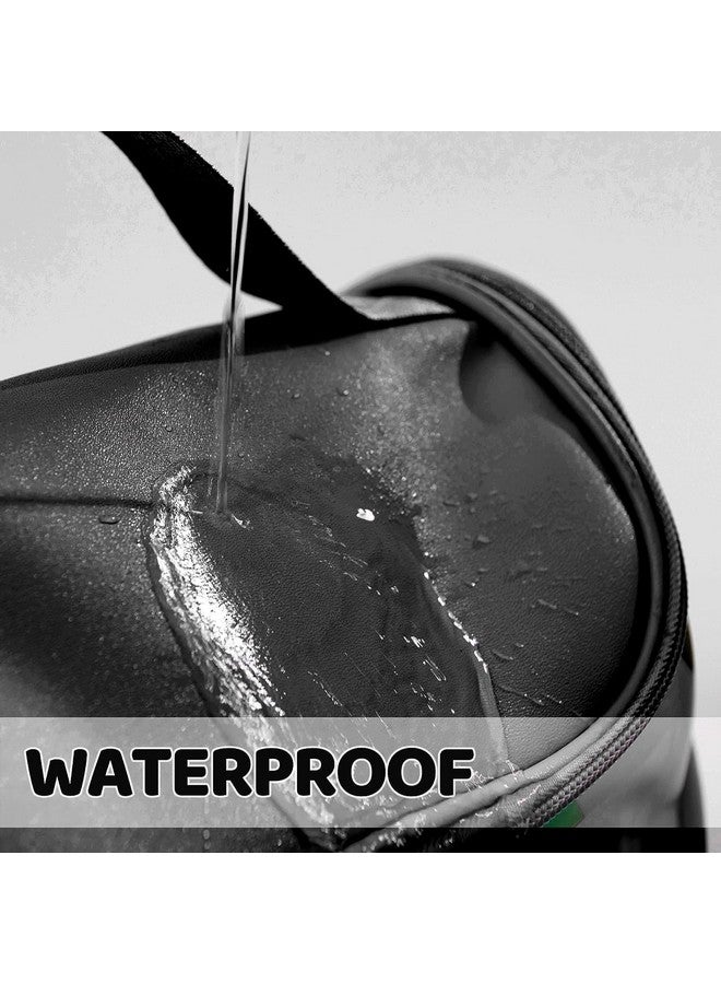 House of Quirk Travel Toiletry Bag for Women, Waterproof Cosmetic Wash Bag with Handy Handle, Large Capacity Makeup Cosmetic Bag (Black) - Image 4