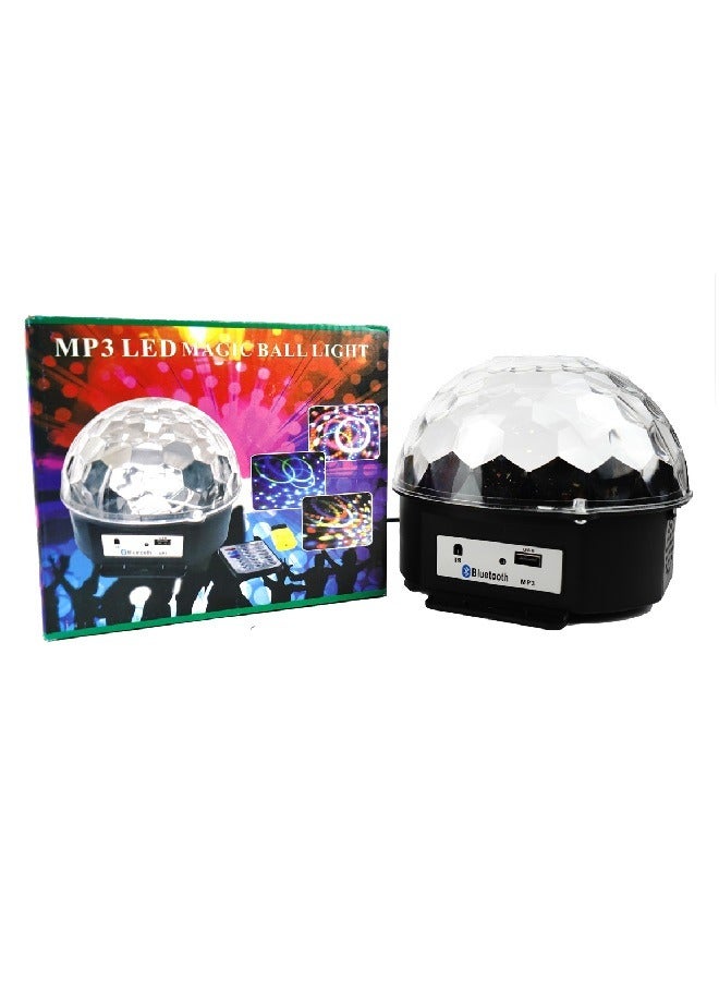 Rgb Mp3 Magic Crystal Ball Led Music Stage Light Home Party Disco Dj Party Usb Disk Remote Control Multicolour - Image 1