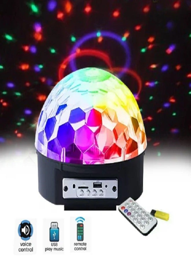Rgb Mp3 Magic Crystal Ball Led Music Stage Light Home Party Disco Dj Party Usb Disk Remote Control Multicolour - Image 2