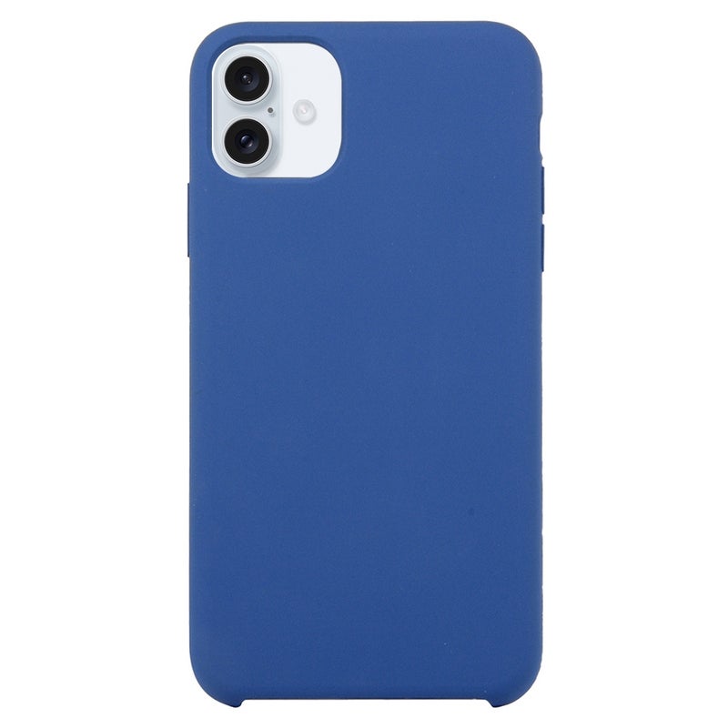 HuHa Protective Cover Solid Silicone Phone Case For iPhone 16(Blue) - Image 1
