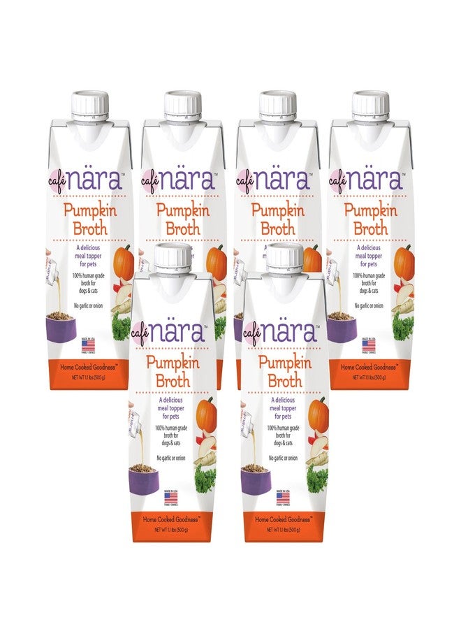 Cafe Nara Café Nara Grain-Free Pumpkin Broth Wet Food Topper for Dogs & Cats - 100% Natural, Healthy Hydration - 1.1 lbs (Pack of 6) - Image 1
