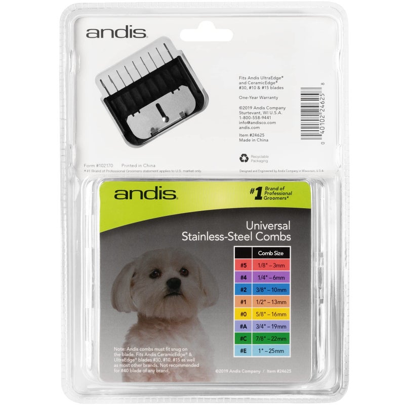 Andis - Set of stainless steel lifting combs 8 - Image 2