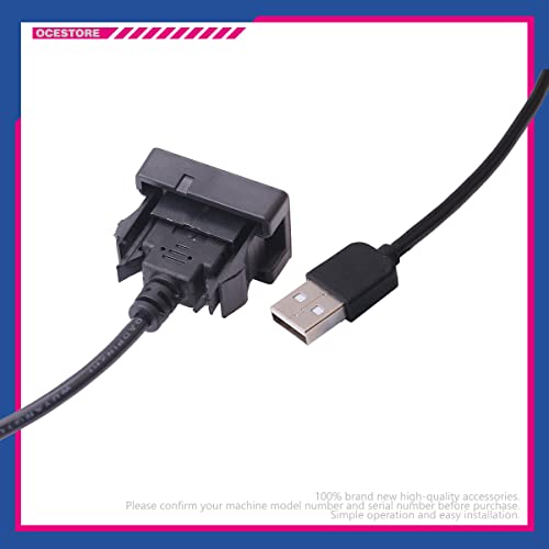 OCESTORE USB Port Panel Extension Cable Adapter Compatible with Camry RAV4 Corolla Highlander Bully Vios ALTIS USB Port Cable Car Dash Flush Mount (35 24mm) - Image 4