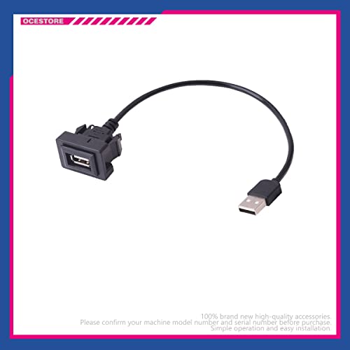 OCESTORE USB Port Panel Extension Cable Adapter Compatible with Camry RAV4 Corolla Highlander Bully Vios ALTIS USB Port Cable Car Dash Flush Mount (35 24mm) - Image 2