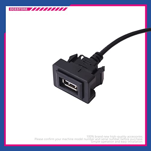 OCESTORE USB Port Panel Extension Cable Adapter Compatible with Camry RAV4 Corolla Highlander Bully Vios ALTIS USB Port Cable Car Dash Flush Mount (35 24mm) - Image 3