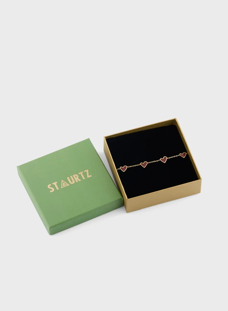 Staurtz Love Heart Bracelet Red