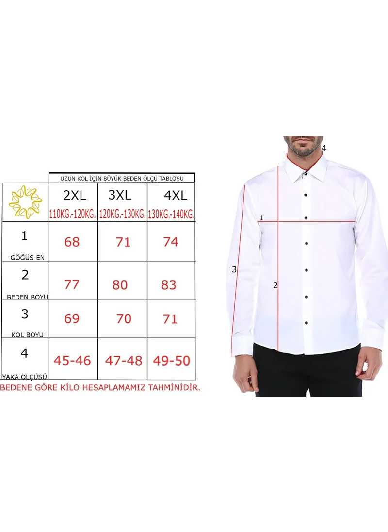 Varetta Plus Size Long Sleeve Men's Shirt