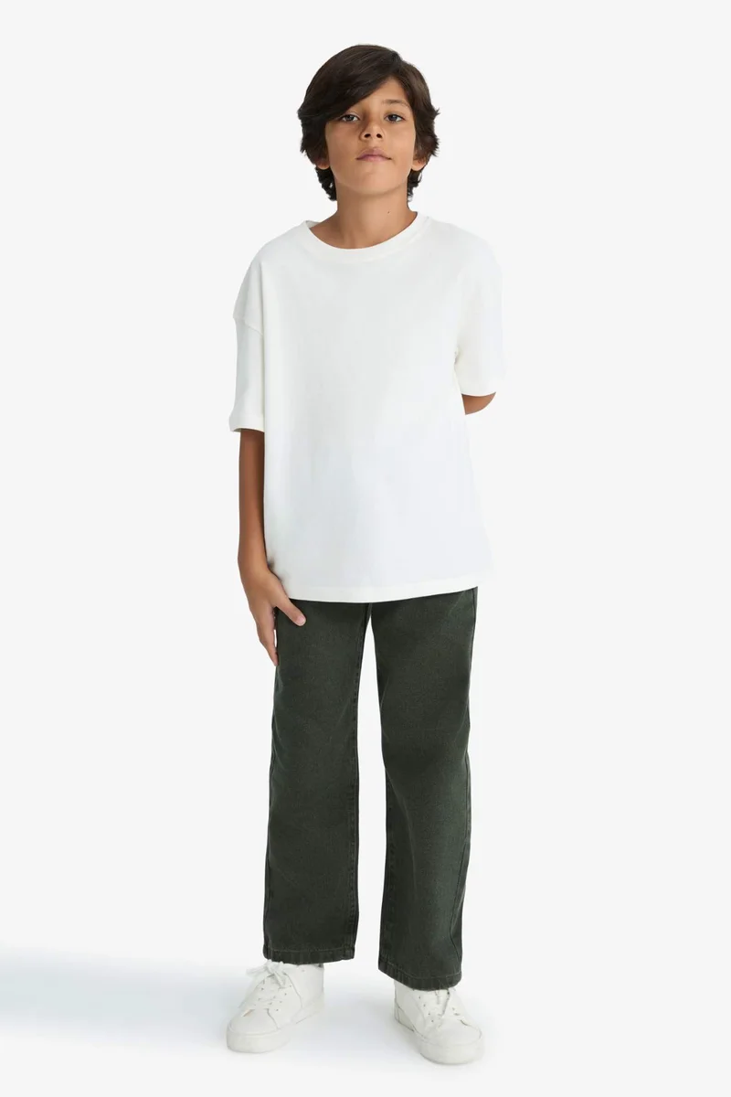 ديفاكتو Boy Wide Leg Straight Leg Jeans