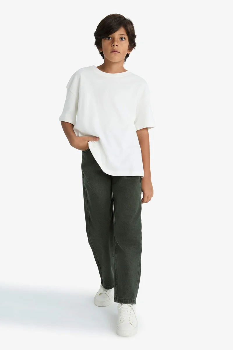 ديفاكتو Boy Wide Leg Straight Leg Jeans