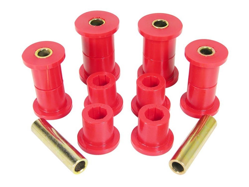 Prothane 11005 Red Front Spring Eye and Shackle Bushing Kit for CJ5 CJ6 CJ7 CJ8 and YJ