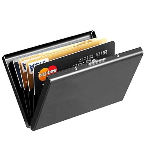 LACOSSI Protected Metal Credit/Debit/ATM Card Holder Case Wallet for Men & WomenCredit Card-Holder Metal Wallet Slim Credit Card Case Protector Business Card New 2025 (Black) - Image 2