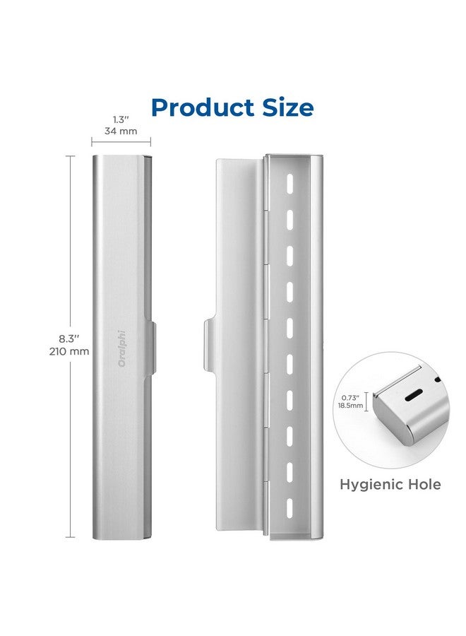 Oralphi Aluminum Toothbrush Travel Case, Portable Travel Toothbrush Holder, Durable Manual Toothbrush Box Container for Traveling, Bathroom, Camping, Business Trip - Image 5