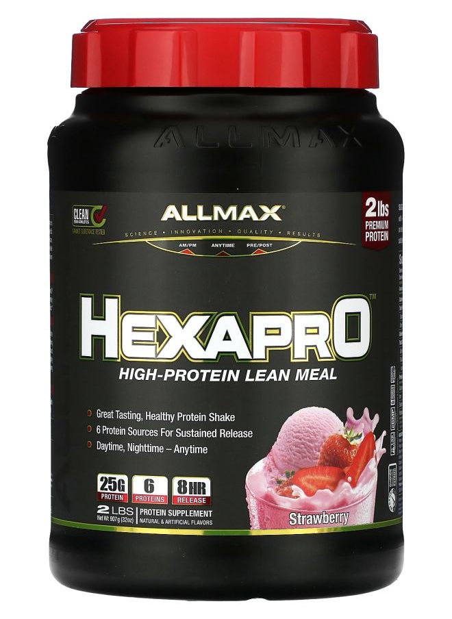 Allmax - Hexapro™ High-Protein Lean Meal Strawberry 2 lbs (907 g) - Image 1