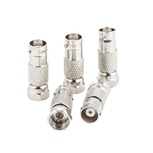 RFAdapter BNC to F Type Adapter, 2-Pack F Male to BNC Female Adapter Coax Connector for Radio Antenna and Video Applications - Image 5