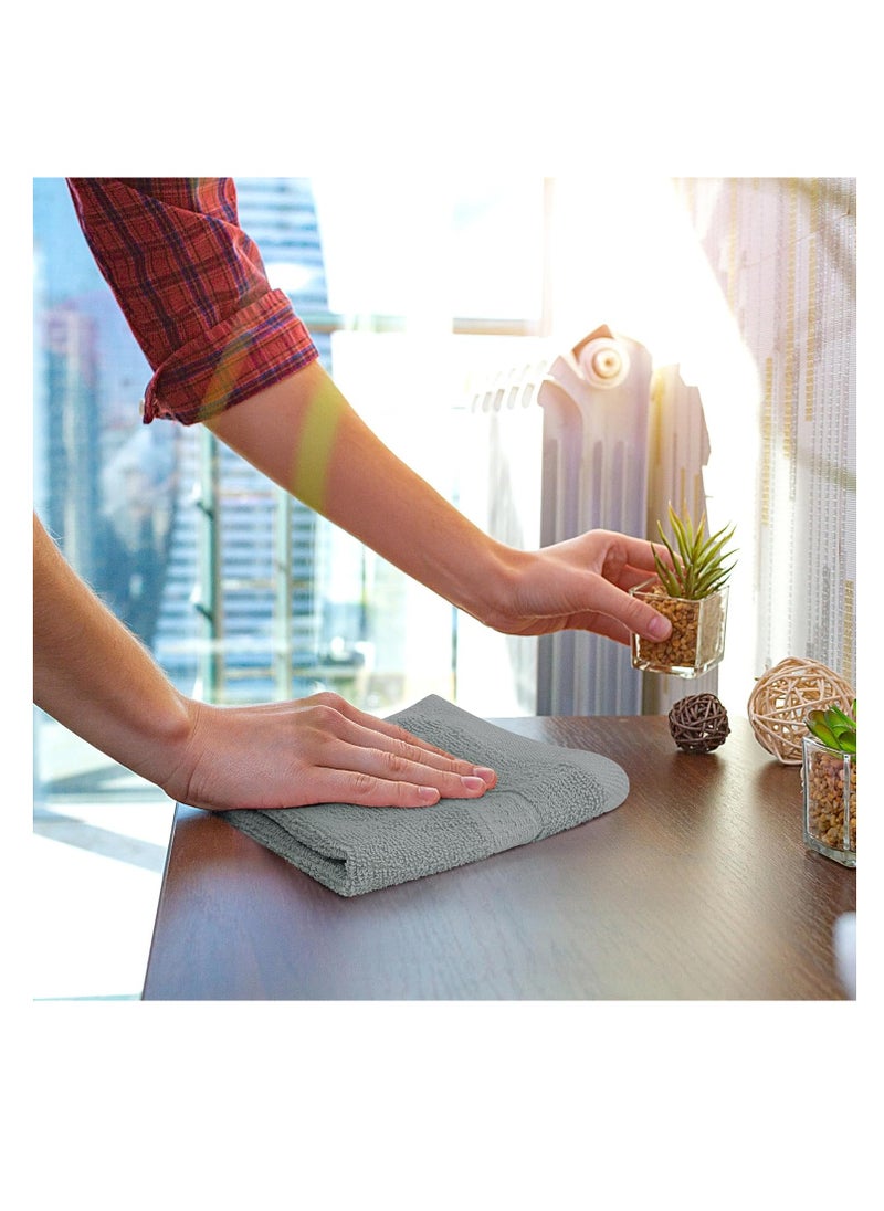 Utopia Towels - Utopia Towels [12 Pack Premium Wash Cloths Set (12 x 12 Inches) 100% Cotton Ring Spun, Highly Absorbent and Soft Feel Essential Washcloths for Bathroom, Spa, Gym, and Face Towel (Cool Grey) - Image 1