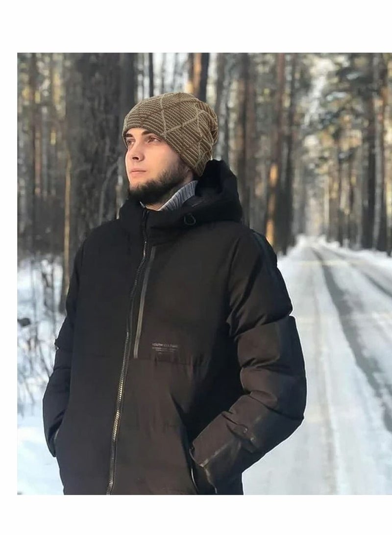 SYOSI Slouch Winter Beanie Hat Oversized, Soft Baggy Chunky Knit Hat, Warm Thick Beanie Cap for Men and Women, Winter Warm Skull Cap for Women and Men - Image 5