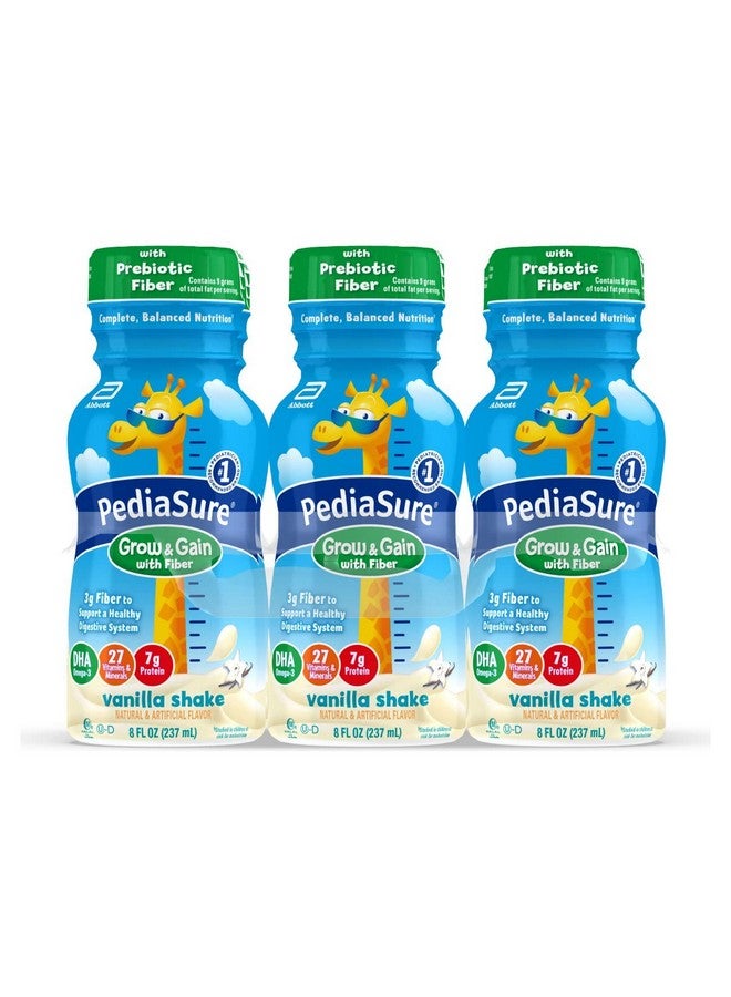 Pediasure بيديا شور، مشروب الألياف للنمو والزيادة، فانيليا، 48 أونصة (عبوة من 6) - Image 1