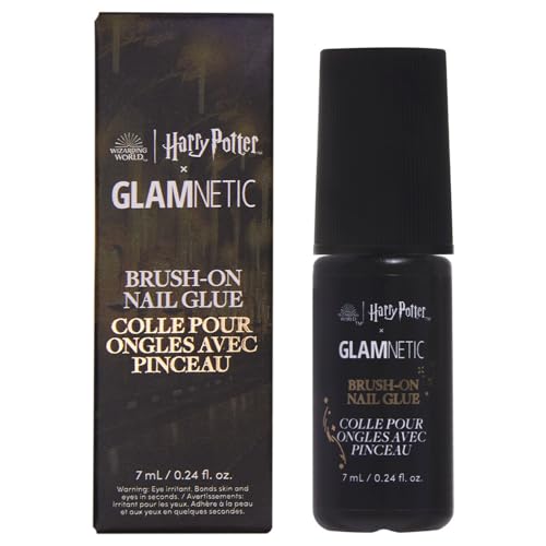 Glamnetic Harry Potter x Glamnetic Super Strong Brush On Nail Glue Brush Tip Applicator Mess Free Travel Friendly Vegan Durable LongLasting 24 fl oz - Image 1