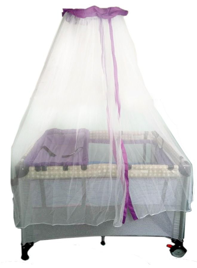 إيه جي دي سرير أطفال للنوم واللعب سهل حمله و مناسب للسفر مع ناموسية