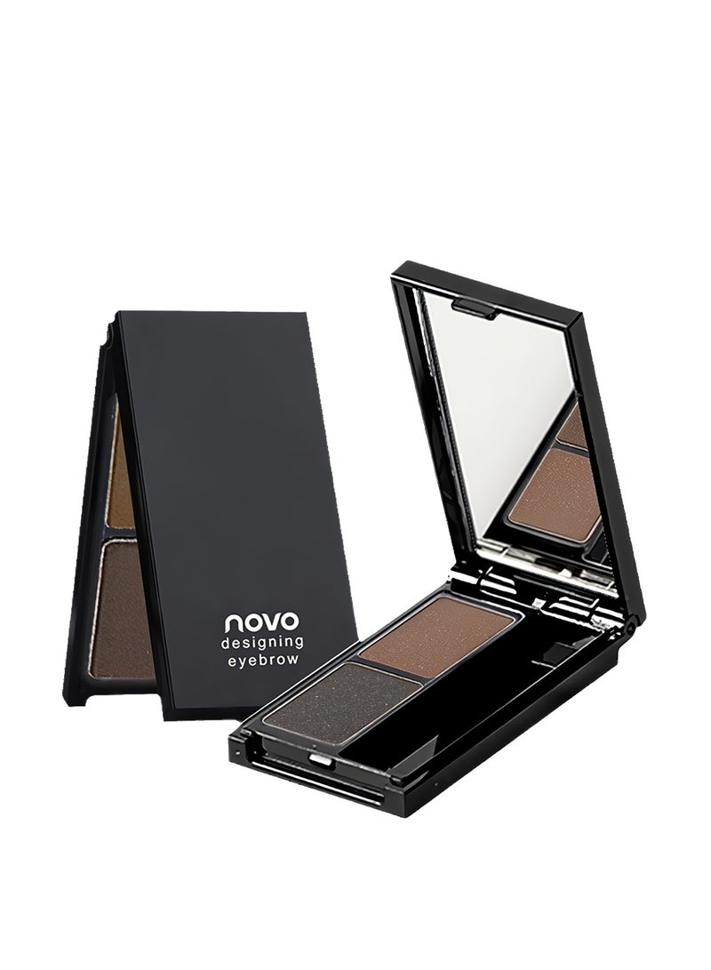 نوفو مجموعة مكياج بودرة الحواجب - لونين - لوحة بودرة الحواجب الملونة - مكياج العيون الاحترافي - ملئ الحواجب - Image 5