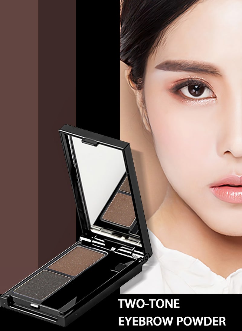 نوفو مجموعة مكياج بودرة الحواجب - لونين - لوحة بودرة الحواجب الملونة - مكياج العيون الاحترافي - ملئ الحواجب - Image 4