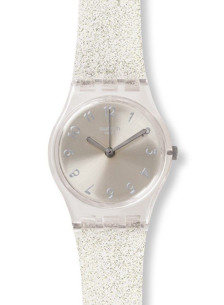 Swatch Women Silver Glistar Quartz Movement Water Resistant Wrist Watch - 25 Mm - Image 1