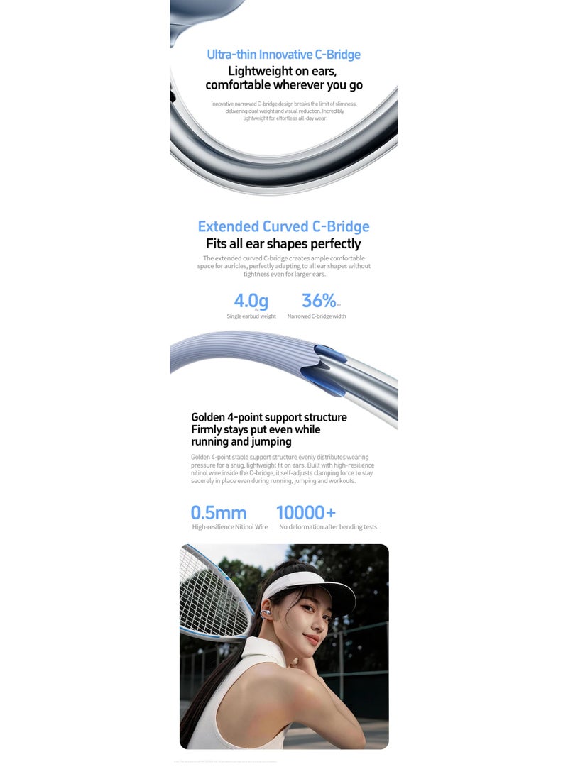WEKOME Open‑Ear Clip‑On TWS Wireless Earbuds, Bluetooth 6.0, Composite Titanium Diaphragm Driver, 5H Single Playtime 30H Total Battery Life Open Ear Headphones - Image 5