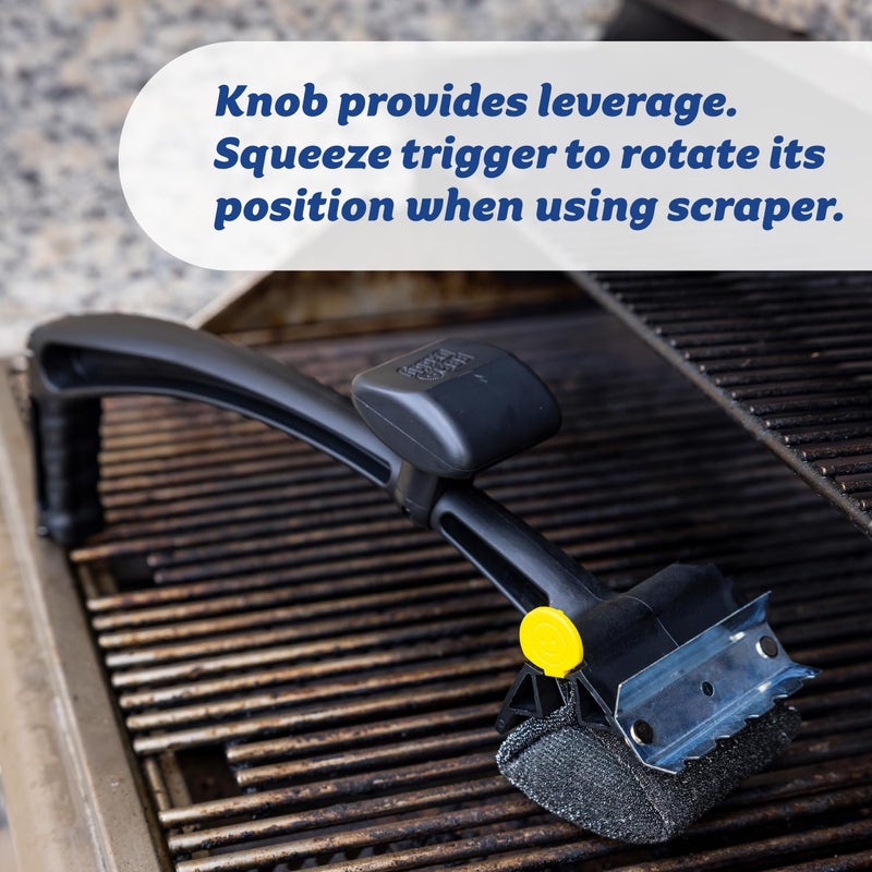 Scrub Daddy BBQ Daddy Grill Brush for Outdoor Grill - Bristle Free Scraper + Scrub Brush - Cut Through Charred Buildup with Stronger, Temperature Controlled Scrubbing Power (1 Grill Brush) - Image 3