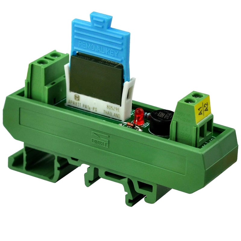 Electronics-Salon AC/DC 24V Slim DIN Rail Mount 5Amp SPST-NO Power Relay Interface Module, PA1a-24V. - Image 3