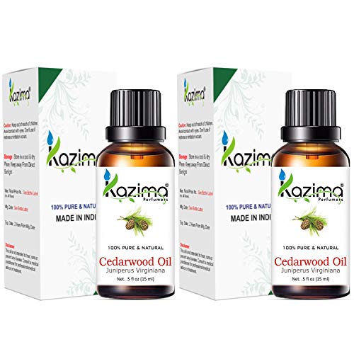 KAZIMA Cedarwood Essential Oil (Pack of 2) with Dropper 15ml Pure Natural - Ideal for Hair Growth, Hair Growth & Skin, Acne and Dry Scalp - Image 2