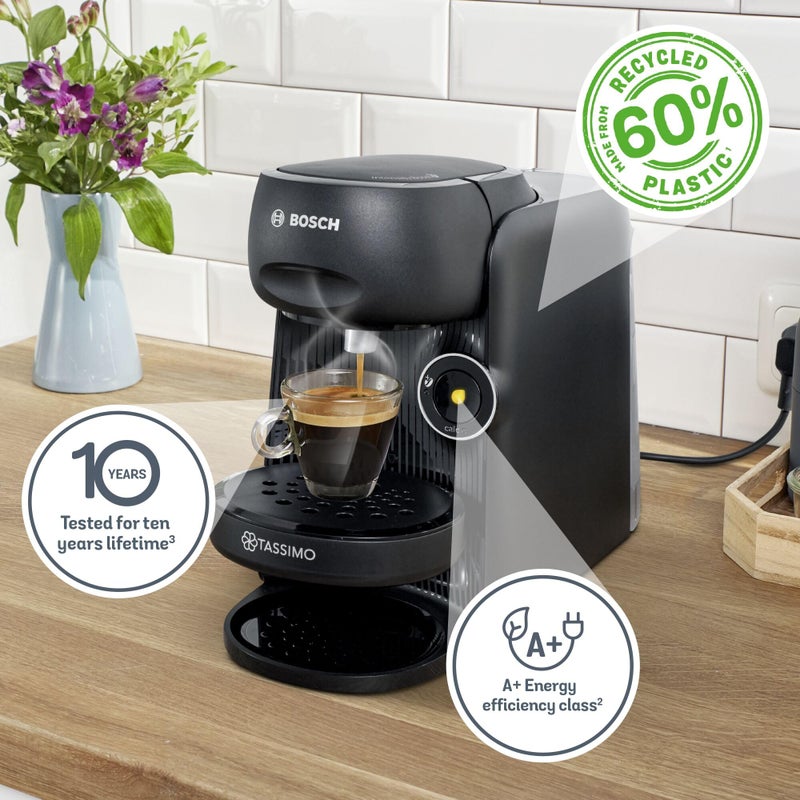 تاسيمو Tassimo by Bosch Finesse Friendly Pod Coffee Machine, TAS162EGB, Black - Image 3