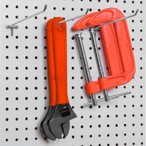 ZIQI 100Pack 8 Inch Pegboard Hooks, Pegboard Hook Organizer for Organizing Various Tools, Pegboard Metal Shelving Hooks Peg Board Asseccories - Image 5