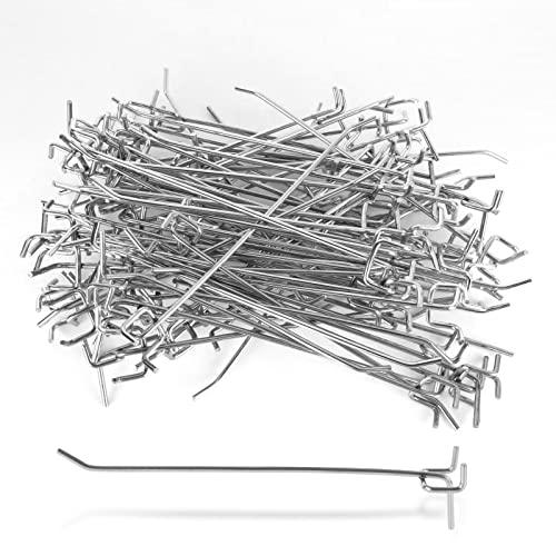 ZIQI 100Pack 8 Inch Pegboard Hooks, Pegboard Hook Organizer for Organizing Various Tools, Pegboard Metal Shelving Hooks Peg Board Asseccories - Image 1