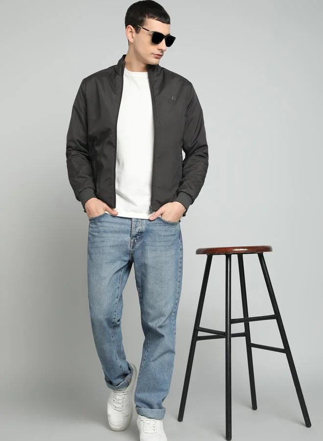 Fort Collins Fort Zipper High Neck Lightweight Jacket by Styli