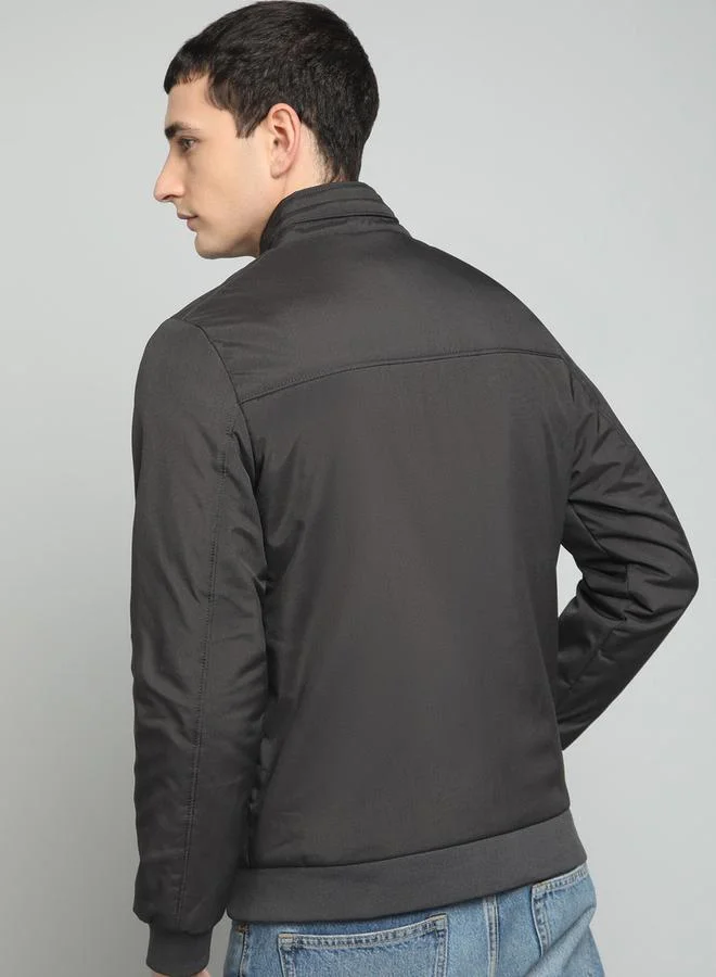 Fort Collins Fort Zipper High Neck Lightweight Jacket by Styli