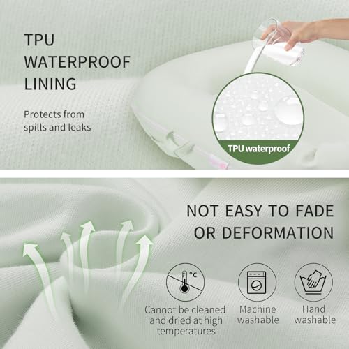 Pucmaoci Organic Replacement Cover for Dockatot Deluxe+ Docks with Waterproof Pad Certified Organic Cotton Protects Against leaks Premium Quality Spare Cover (Cover Only) (Green) - Image 3