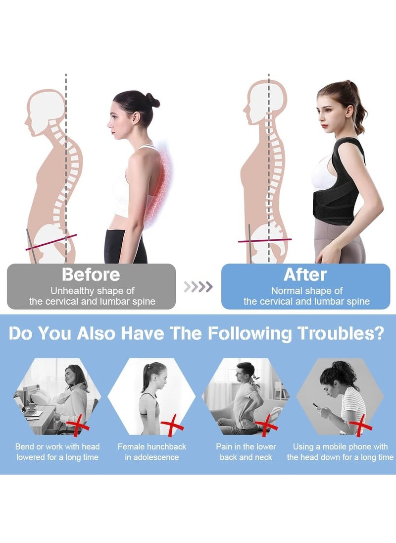 LOKIPA Posture Corrector, Back Straightener, Posture Corrector Back for Men and Women, Adjustable Back Straightener, Breathable Shoulder Strap, Home Trainer for Posture Correction (L)  - Image 4